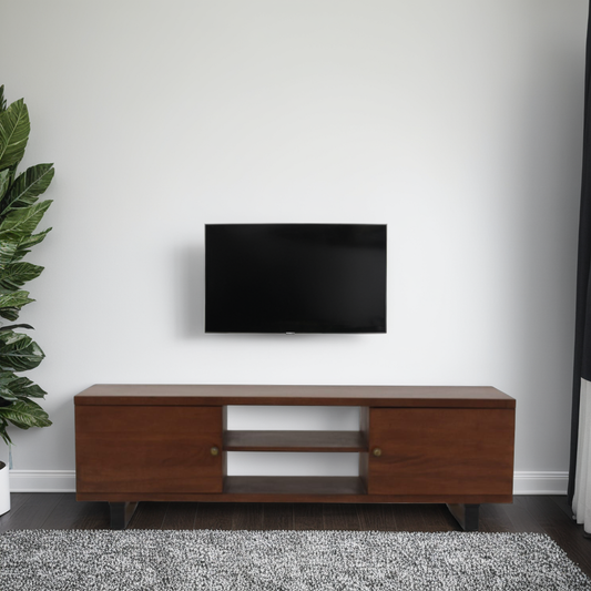 Brown TV console