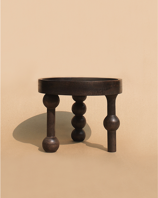 Wooden stool as a decor object