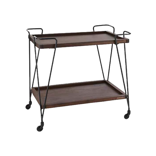 Bar Serving Trolley With Wheels For Home Bar And Living Room